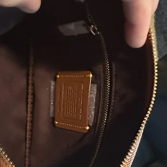 Coach Pink and Tan Wristlet - Picture 5 of 9